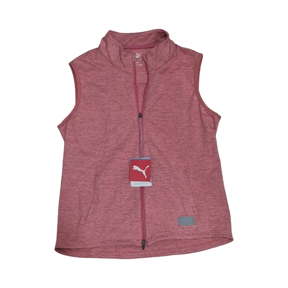 Puma Pink Athletic Vest with Mock Neck - Picture 1 of 12
